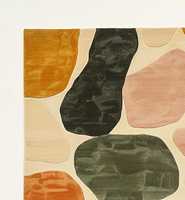 Tapis en laine tufté floral moderne fait main, de luxe, imperméable, doux et moelleux, sur mesure pour la maison
