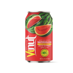Jus de pastèque 330ml VINUT Vietnam Prix usine Sans sucre Marque privée Échantillon gratuit - Product Image 1