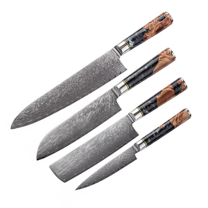 Premium Damascus Steel Chef Knife Collection With Leather Cover High Quality <b>Kitchen</b> Tools For Meat Vegetable And Fruit Cutting - Product Image 6