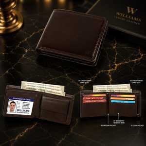 Premium Men's Bi-Fold Leather <b>Wallet</b> with ID Card Holder Stylish Leather <b>Wallet</b> for Men with Coin <b>Zip</b> & Multiple Compartments - Product Image 1