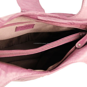 Mesdames Sac à main en cuir de vachette véritable Coton Deux sangles Logo personnalisé-Sac à bandoulière pour femmes à la mode Prix d'usine en gros - Product Image 5