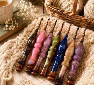 Premium Quality Best Handmade Resin <b>Crochet</b> <b>Hooks</b> Hand Knitting Accessory Comfortable Knitting Needles <b>crochet</b> <b>Hooks</b> - Product Image 5