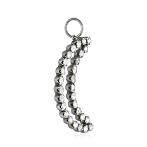 Colgante de Media Luna Celestial de Plata de Ley 925 con Rodio Negro y Diamantes, Proveedor Mayorista de Joyería, Bajo MOQ, Joyería Fina Hecha a Mano - Product Image 5
