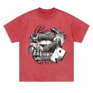 Camiseta de Hombre Estilo Vintage de Algodón Premium Desgastado, Hecha a Medida, con Lavado Ácido, para el Mercado Estadounidense, 2026 - Product Image 2