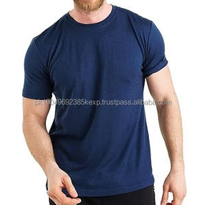 T-shirt uni à col rond, manches courtes, 100% laine mélangée, séchage rapide, anti-odeur, respirant, pour homme, idéal pour les voyages et la randonnée - Product Image 4