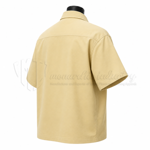Camisa Casual Personalizada para Hombre, de Manga Corta y Cierre Completo, 100% Algodón Orgánico, Ecológica, Antiarrugas, Marca Privada OEM - Product Image 5