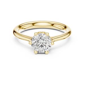 Anillo de Compromiso y Boda para Mujer Aries Jewel Classic, Oro Sólido de 14K, Diamante Cultivado en Laboratorio IGI, Corte Brillante DEF VS 1CT, Seis Puntas - Product Image 1