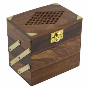 Boîte de rangement en bois artisanale, objet décoratif en bois, cadeau artisanal - Product Image 3