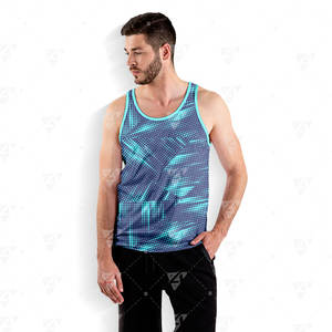 Camiseta sin Mangas de Alta Calidad para Hombre, Cuello Redondo Informal, Ligera, Mezcla de Poliéster/Algodón Suave, Transpirable, Ecológica, de Secado Rápido - Product Image 6