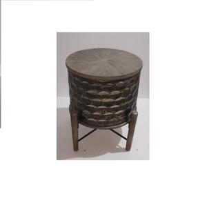 Juego de Mesas Nido Modernas de Metal Dorado con Tapa de Mármol, Mesas Auxiliares de Lujo para Suite de Hotel y Sala de Estar - Product Image 3