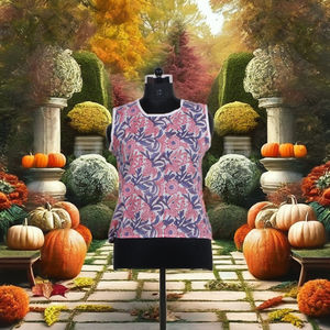 Vestido Túnica Casual de Verano para Mujer, Mini, de Algodón, con Estampado Floral, Transpirable, Ecológico, Sin Mangas, Corte Holgado - Product Image 3