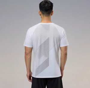 <b>Men's</b> Short Sleeve O-Neck Knitted T-Shirt Solid Color Quick Dry Regular Fit Casual Wear 100% Cotton Eco-Friendly Front Logo - Product Image 5