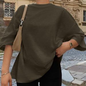 Haut de yoga à manches courtes pour femmes, personnalisé, doux, vente en gros, t-shirt de sport pour filles, nylon, élasthanne, vêtements de sport actifs, tee-shirt 2115 - Product Image 4