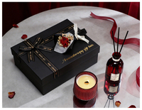 Coffret Cadeau LANJO d'Aromathérapie : Bougies en Cire de Soja Parfumées, Diffuseur à Bâtonnets – Écologique, Sans Flamme, pour Noël et Mariages