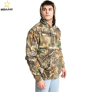 เสื้อฮู้ดผ้าฟลีซลายพรางสำหรับผู้ชาย - เสื้อสเวตเชิ้ตสำหรับล่าสัตว์พร้อมกระเป๋าจิงโจ้ - เสื้อคลุมอุ่นสำหรับกิจกรรมกลางแจ้ง - Product Image 4