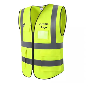 Veste de travail de sécurité en polyester imperméable de classe 2 personnalisable avec logo, haute visibilité, réflecteur, pour travaux de construction - Product Image 4