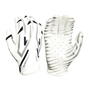 Gants de football américain unisexes de haute qualité avec logo personnalisé, style receveur, en cuir respirant, antidérapants et ajustables - Product Image 5