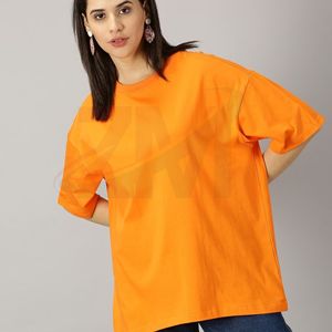 T-shirt court personnalisé OEM pour femme en jersey de soie/coton, respirant, séchage rapide, haute qualité, décontracté pour l'été, vente en gros - Product Image 2