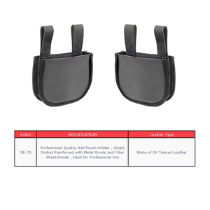 Porte-pochette à ongles en cuir personnalisable professionnel Rivets en métal renforcé Feuille de fibre-Caractéristique étanche Ceintures à outils OEM - Product Image 2