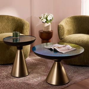 New Design Conical Metal Bases <b>Side</b> <b>Tables</b> Handmade Living Room Furniture <b>Round</b> Top Metal <b>Side</b> <b>Tables</b> - Product Image 2