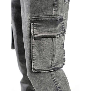 กางเกงยีนส์ผู้ชายทรงโอเวอร์ไซส์ผ้าฝ้ายเดนิมคุณภาพสูงสำหรับใส่ทำงาน ออกกำลังกาย หรือใส่ลำลอง สไตล์สตรีทแวร์ ล้างสีแล้ว ขายส่ง - Product Image 2