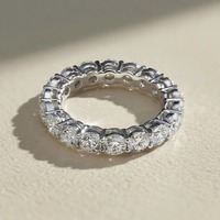 Bague en or blanc 14 carats avec diamant rond taille brillant, bague de fiançailles classique pour femme, certifiée IGI, alliance éternelle