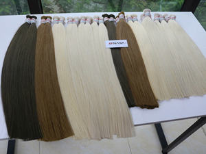 Prix de gros Extensions de cheveux en vrac Soyeux et sans perte Double noyer 100 grammes Couleurs foncées 22 pouces - Product Image 2