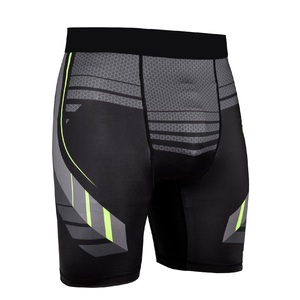 Short de compression élégant à logo personnalisé pour le fitness, séchage rapide, course à pied, avec poche et taille élastique, couleur unie - Product Image 1