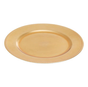 Nouvelle assiette de présentation décorative ronde en métal argenté avec bordure perlée pour mariage, dîner, fête, décoration de table, vaisselle et assiettes - Product Image 3