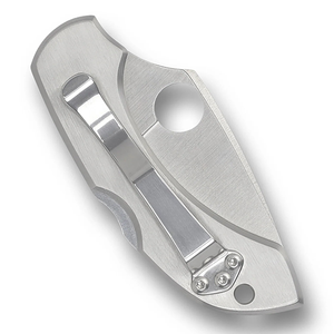 Navajas Plegables con Mango de Metal Plateado, Hoja de Corte Liso, Orificio Circular para el Pulgar, Acabado Suave y Clip de Bolsillo para Tareas Diarias - Product Image 4