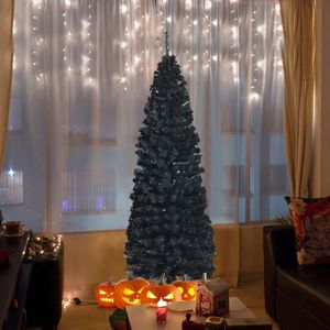 Albero di Natale Artificiale a Forma di Matita Non Illuminato, 1,8 Metri, con Supporto in Metallo per Decorazioni di Halloween - Product Image 1