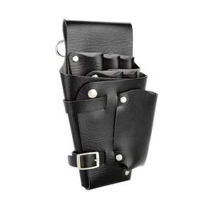 Étui professionnel pour ciseaux de barbier, sacoche de taille pour coiffeur en cuir PU, pochette à ciseaux réutilisable, durable, ceinture réglable, personnalisable OEM - Product Image 3