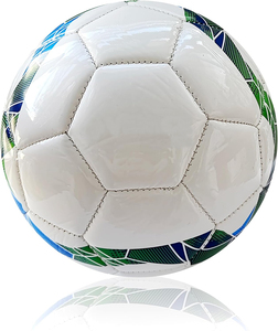 Ballon de football de rue noir avec design éclaboussures de peinture bleu-vert, pour usage intérieur et extérieur - Product Image 3