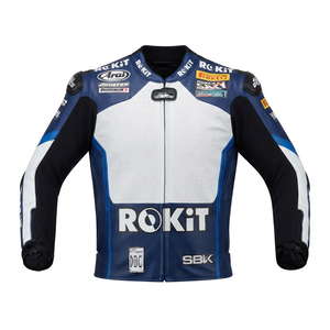 Men’s Cowhide Leather <b>Racing</b> <b>Jacket</b>/Chaqueta MotoCP Style CE Level 2 Armor Motorcycle Track Riding Protective Gear CE - Product Image 1