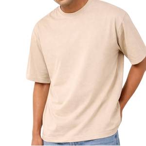 250 GSM Heavyweight Men's Oversized T Shirt Quick Dry Custom DTG <b>Puff</b> Print Plain OEM Wholesale Supplier - Product Image 4