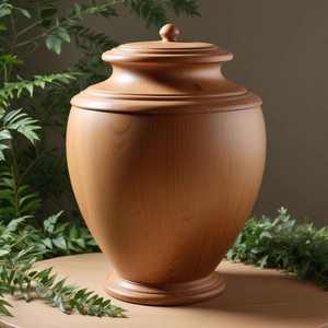 Urne funéraire artistique en bois haute pour cendres de crémation, urne commémorative moderne pour adulte, pour une présentation élégante à la maison - Product Image 6