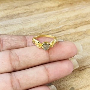 Fashionable Angle Wing <b>Ring</b> Labradorite Brass Gold Plated <b>Ring</b> Bird Wing <b>Statement</b> <b>Ring</b> Boho Handmade Wholesale Dainty Wing <b>Ring</b> - Product Image 4