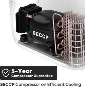 Refrigerador de Doble Zona de 12 Voltios, Refrigerador para Automóvil de 12V con Compresor Secop, Control Independiente, DC y AC, Congelador Portátil - Product Image 2
