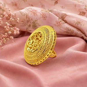 Wholesale 14K18K24K Micron Gold Plated Fashion <b>Rings</b> Traditional Dubai Style Turkish <b>Arab</b> Bridal Forming Finger <b>Ring</b> Oro Joyeria - Product Image 2