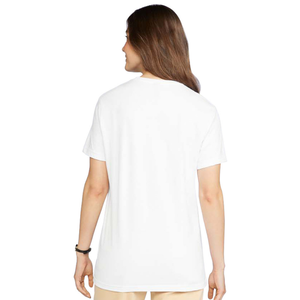 Camiseta Blanca de Verano para Mujer, Suave, Informal, de Manga Corta, Cuello Redondo, Transpirable, Cómoda, Básica para Uso Diario, con Logotipo Personalizado - Product Image 2