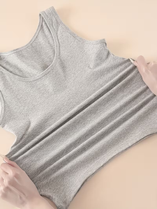 Women's Solid Knitted Tank Top Scoop Neck Breathable Regular Length Casual Style Pink White Black - Product Image 5