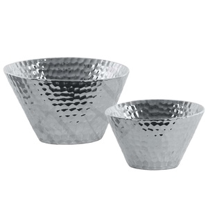 FRUIT BOWL / SALAD BOWL / METAL BOWL-<b>Silver</b> Aluminum Contemporary Design - Product Image 1