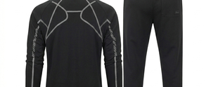 Ensemble de survêtement sportif respirant pour homme, manches longues, fermeture éclair, col montant, noir uni, polyester, tenue d'entraînement athlétique, automne, taille régulière - Product Image 6