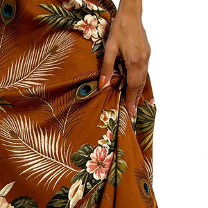 กระโปรงแม็กซี่ฮาวายสำหรับผู้หญิง ลายดอกไม้เขตร้อน เหมาะสำหรับใส่ไปเที่ยวชายหาด สวมใส่สบายๆ ในวันหยุด น้ำหนักเบา พลิ้วไหว - Product Image 6