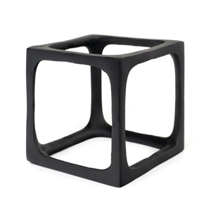 Sculpture géométrique abstraite en aluminium creux, cube moderne, décoration minimaliste, accent décoratif pour la maison, le bureau, la table, les étagères, figurines carrées - Product Image 6