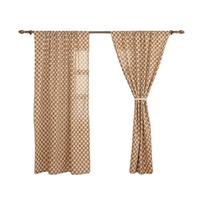 Rideaux de fenêtre élégants en coton, occultants et offrant une intimité totale, en tissu lisse, pour chambre, salon, café, décoration intérieure