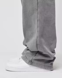 Nouvelle Arrivée Pantalon Homme Tendance Délavé à l'Acide, Tissu 100% Coton de Haute Qualité, Taille Élastique, Coupe Ample, Survêtement pour Homme - Product Image 5