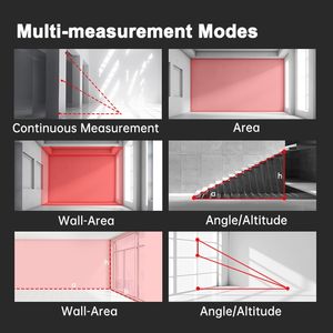 Sndway sw-tm lazer mesafe ölçer bant ile Oem kendinden kilitleme endüstriyel araçlar 3 in 1 mezura lazer telemetre - Product Image 6