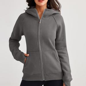 Custom Windproof Zipper up <b>Women's</b> Hoodie Quick Dry Breathable <b>Top</b> with Oversize <b>Turtleneck</b> Casual Regular Length streetwear - Product Image 4