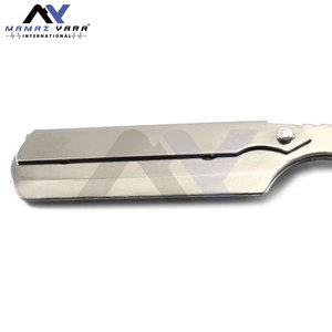 Navaja de afeitar de marca privada con mango de madera y bloqueo giratorio, cuchilla recta para hombres y mujeres, afeitadora vintage para la zona del cuello - Product Image 2